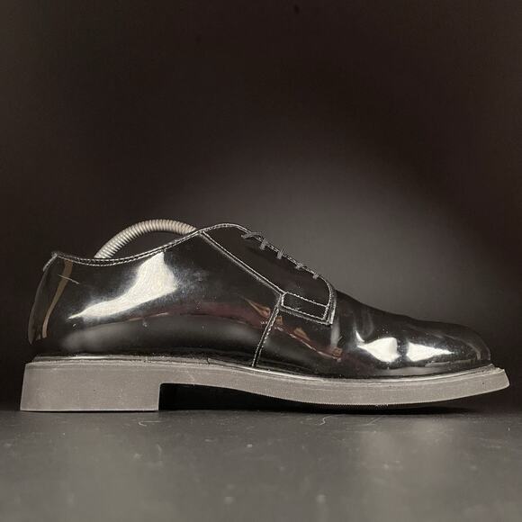 Bates Lites Men’s 10 E High Gloss Black Military Uniform Dress Shoes Oxfords EUC main image 4